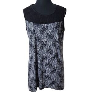 Gladis Tank blouse floral spandex , lace black sz XL